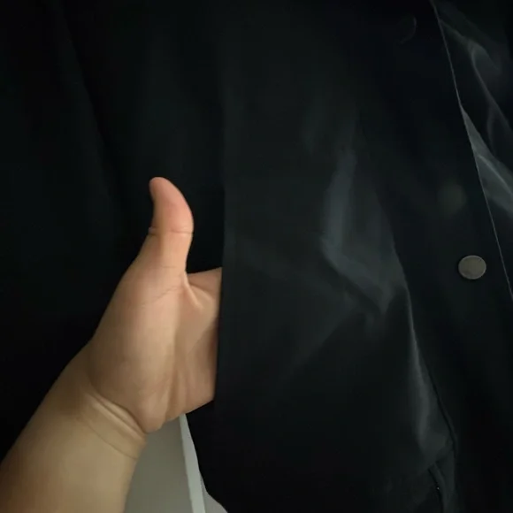 Midnight black puffer bomber jacket - Picture 4 of 7